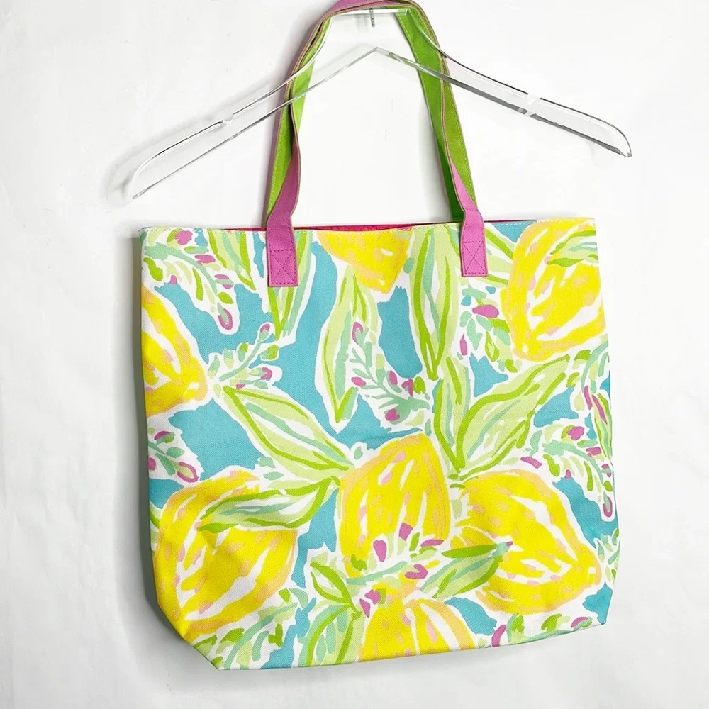 Lily Pulitzer Lemon Canvas Tote - Picture 3 of 6